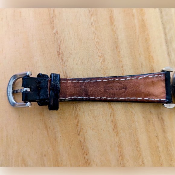 1996 Fossil Barbie Watch Limited Edition "Summer Sophisticate," Black Leather - Picture 9 of 10